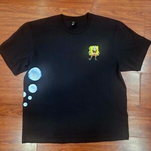 Black T-Shirt with SpongeBob Graphic